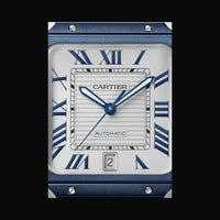 Santos de Cartier 39 Stainless Steel Grey Dial