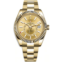 Rolex Sky-Dweller 42mm Yellow Gold 326938 Champagne Dial