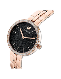Swarovski Cosmopolitan Rose-gold Stainless Steel Black Dial Quartz Watch for Ladies - 5517797