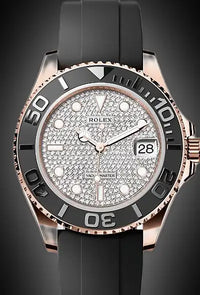 Rolex Yacht-Master 37mm Oyster Flex 268655 Diamond Pave Dial