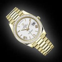 Rolex Day-Date 40 228398TBR Baguette Bezel Champagne Baguette Dial