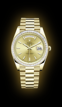 Rolex Day-Date 40 228348RBR Diamond Bezel Champagne Dial