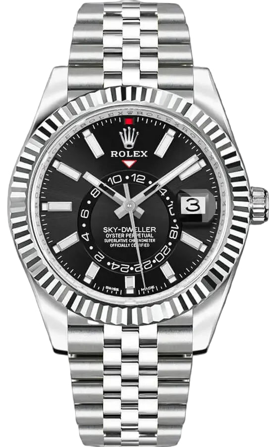 Rolex Sky-Dweller 326934 Black Dial, Stainless Steel, Chronometer, Automatic Men's Watch