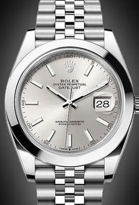 Rolex Datejust 41mm Silver Dial Domed Bezel 126300