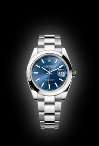 Rolex Datejust 41mm Bright Blue Dial Smooth Bezel 126300