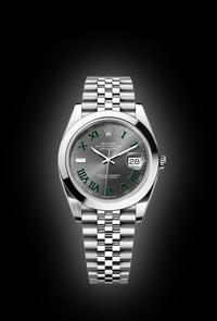 Rolex Datejust 41mm Slate Roman Numeral Dial Smooth Bezel 126300