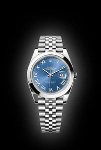 Rolex Datejust 41mm Azzurro Blue Dial Smooth Bezel 126300