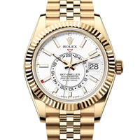 Rolex Sky Dweller White Dial Yellow Gold Jubilee 336938