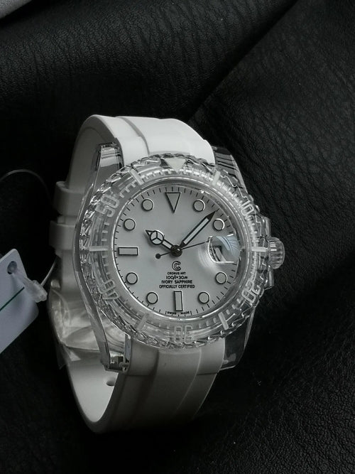 ER Factory 40mm Automatic Mechanical Watch – 3135 Movement, Frosted Polycarbonate Crystal Case, Designer Men’s Wristwatch