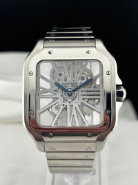 Cartier Santos de Cartier Skeleton Stainless Steel Large 47.5mm x 39.7mm (WHSA0015)