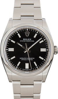 ROLEX OYSTER PERPETUAL WITH BLACK DIAL 36MM WATCH M126000-0002ROLEX OYSTER PERPETUAL WITH BLACK DIAL 36MM WATCH M126000-0002